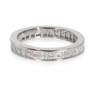 Channel Set Princess Cut Diamond Eternity Band in Platinum 2.32 CTW